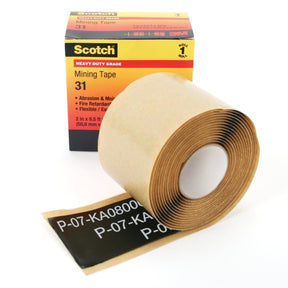 3M 31 Scotch Heavy-Duty Mining Tape, 2 in x 10 ft, Black (7000031770)  - (10Pack)