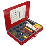 3M STK-1 Durable Metal Terminal Kit with 650 Insulated Terminals, 200 Cable Ties, TH-440 Crimp Tool and STD-0-9 Tape Dispenser, Red (7000036237) - 3
