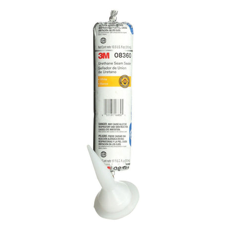 3M 08360 Urethane Seam Sealer, White, High Solids, Permanently Flexible, Moisture-Curing, 310 mL/10.5 fl oz Foil Pack (7000036353)  - (6Pack)