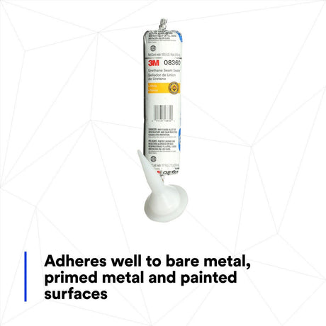 3M 08360 Urethane Seam Sealer, White, High Solids, Permanently Flexible, Moisture-Curing, 310 mL/10.5 fl oz Foil Pack (7000036353)  - (6Pack) - 9