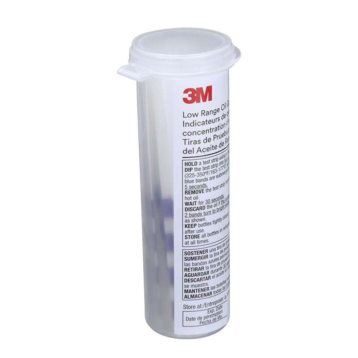 3M Low Range Oil Quality Test Strips, 40 Strips/Bottle, 5/16 in Width (7000038381) (160 Pack) - 2