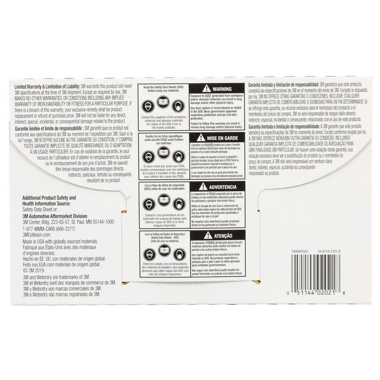 3M 401Q 02021 Abrasive Sheet, 1000 Grit, 5 1/2 in x 9 in (7000042501) (250 Pack) - 8