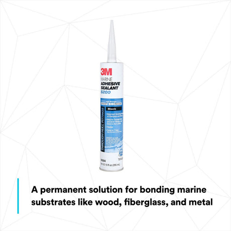 3M 5200 Marine Adhesive Sealant, Black, 10 fl oz Cartridge (06504) (7000042727)  - (12Pack) - 2