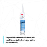 3M 5200 06504 Marine Adhesive Sealant, Black, 10 fl oz Cartridge (7000042727) - 3