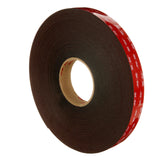 3M 5952 VHB Acrylic Foam Tape, Double-Sided, Black, 1 in x 36 yd, 45 mil (7000042794)