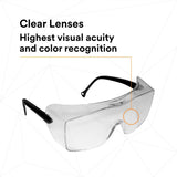 3M 12163-00000-20 OX Protective Eyewear, Clear AF Lens, Black Secure Grip Temple (7000042891)  - (20Pack) - 6