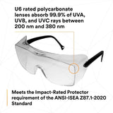 3M 12163-00000-20 OX Protective Eyewear, Clear AF Lens, Black Secure Grip Temple (7000042891)  - (20Pack) - 7