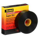 3M Scotch Super 33+ Electrical Tape, Black, 1 in x 36 yd (33+-1X36YD-1) (7000043003)  - (48Pack) - 7