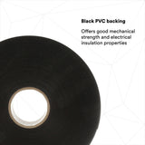 3M 51P-4X100FT Vinyl Corrosion Protection Tape 51, Printed, Black, 4 in x 100 ft (7000043017) (4 Pack) - 4