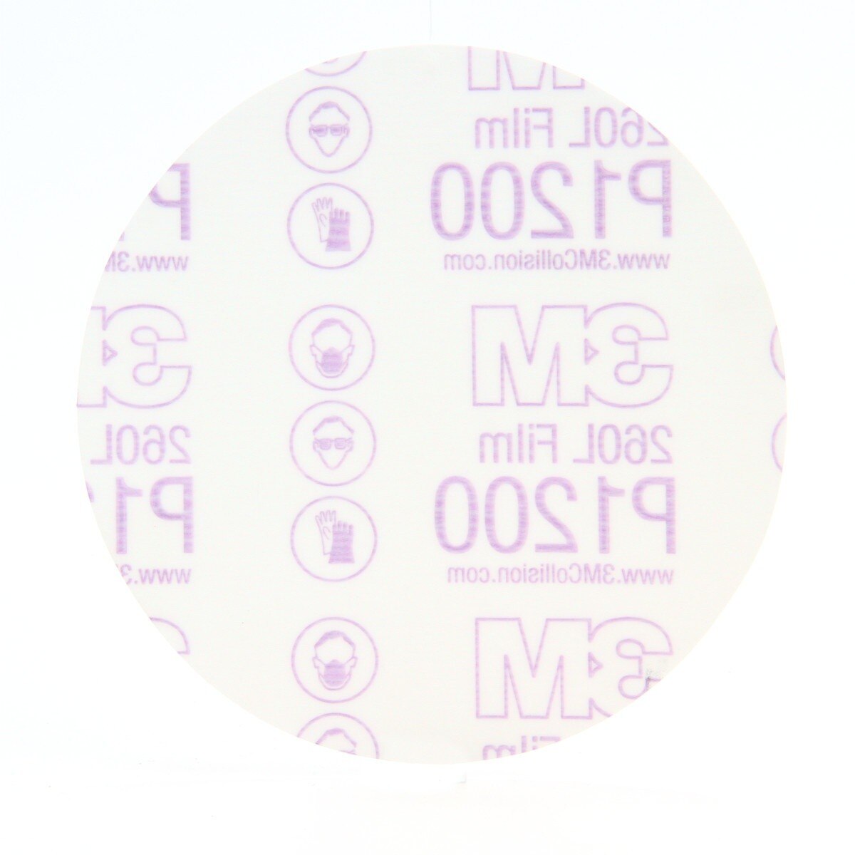 3M 260L 01319 Stikit Finishing Film Abrasive Disc, PSA, Aluminum Oxide, White, 6 in, P1000 (7000044717) (400 Pack) - 3