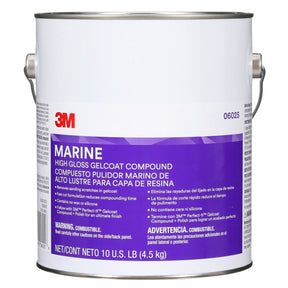 3M Marine High Gloss Gelcoat Compound, White, 10 lb (06025) (7000044932)  - (4Pack)