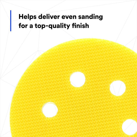 3M Hookit Clean Sanding Foam Backing Disc Pad Kit, Yellow, 3 in, Vacuum Sanding, 5 Adapters (20427) (7000045008)  - (5Pack) - 9