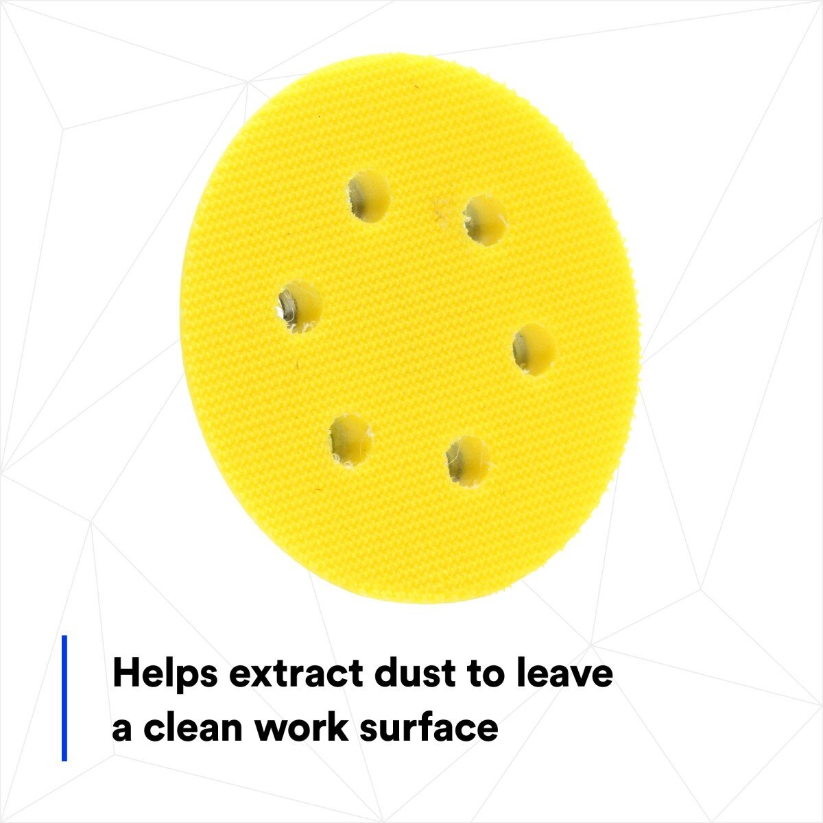 3M Hookit Clean Sanding Foam Backing Disc Pad Kit, Yellow, 3 in, Vacuum Sanding, 5 Adapters (20427) (7000045008)  - (5Pack) - 10