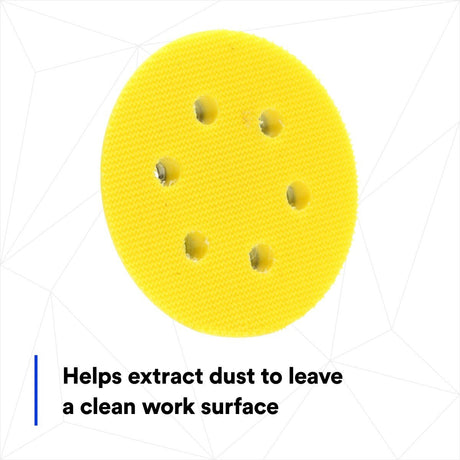 3M Hookit Clean Sanding Foam Backing Disc Pad Kit, Yellow, 3 in, Vacuum Sanding, 5 Adapters (20427) (7000045008)  - (5Pack) - 10