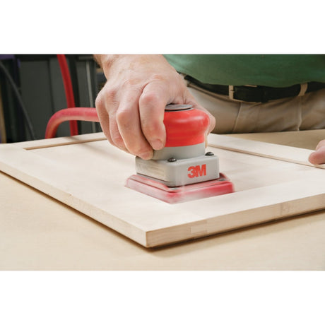 3M 20430 Hookit Central Vacuum Orbital Sander, Pneumatic, 3 in x 4 in, 1/8 in Orbit, 10,000 Max OPM (7000045009) - 2