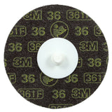 3M 361F Roloc Disc, 36 YF-weight, TR, 3 in, Die R300V (7000045093) (200 Pack)