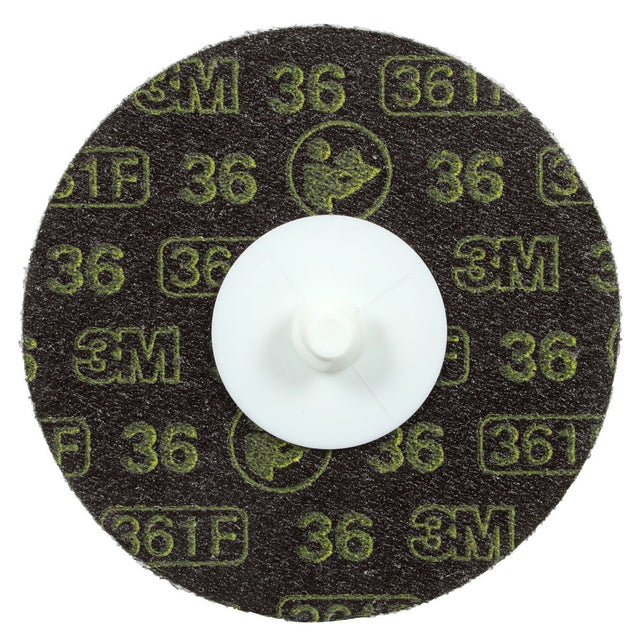 3M 361F Roloc Disc, 36 YF-weight, TR, 3 in, Die R300V (7000045093) (200 Pack)