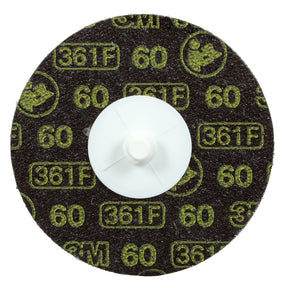 3M 361F Roloc Disc, 60 YF-weight, TR, 3 in, Die R300V (7000045098) (200 Pack)