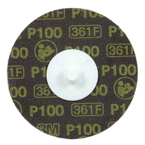 3M 361F Roloc Disc, P100 YF-weight, TR, 3 in, Die R300V (7000045102) (200 Pack)