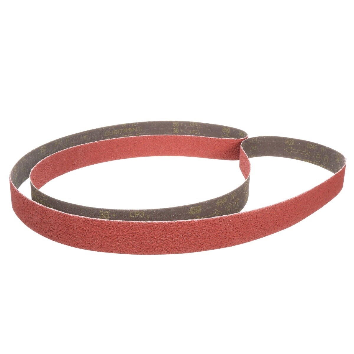3M 984F Cubitron II Cloth Belt, 36+ YF-weight, 1/2 in x 18 in, Fabri-lok, Single-flex (7000045139) (200 Pack)