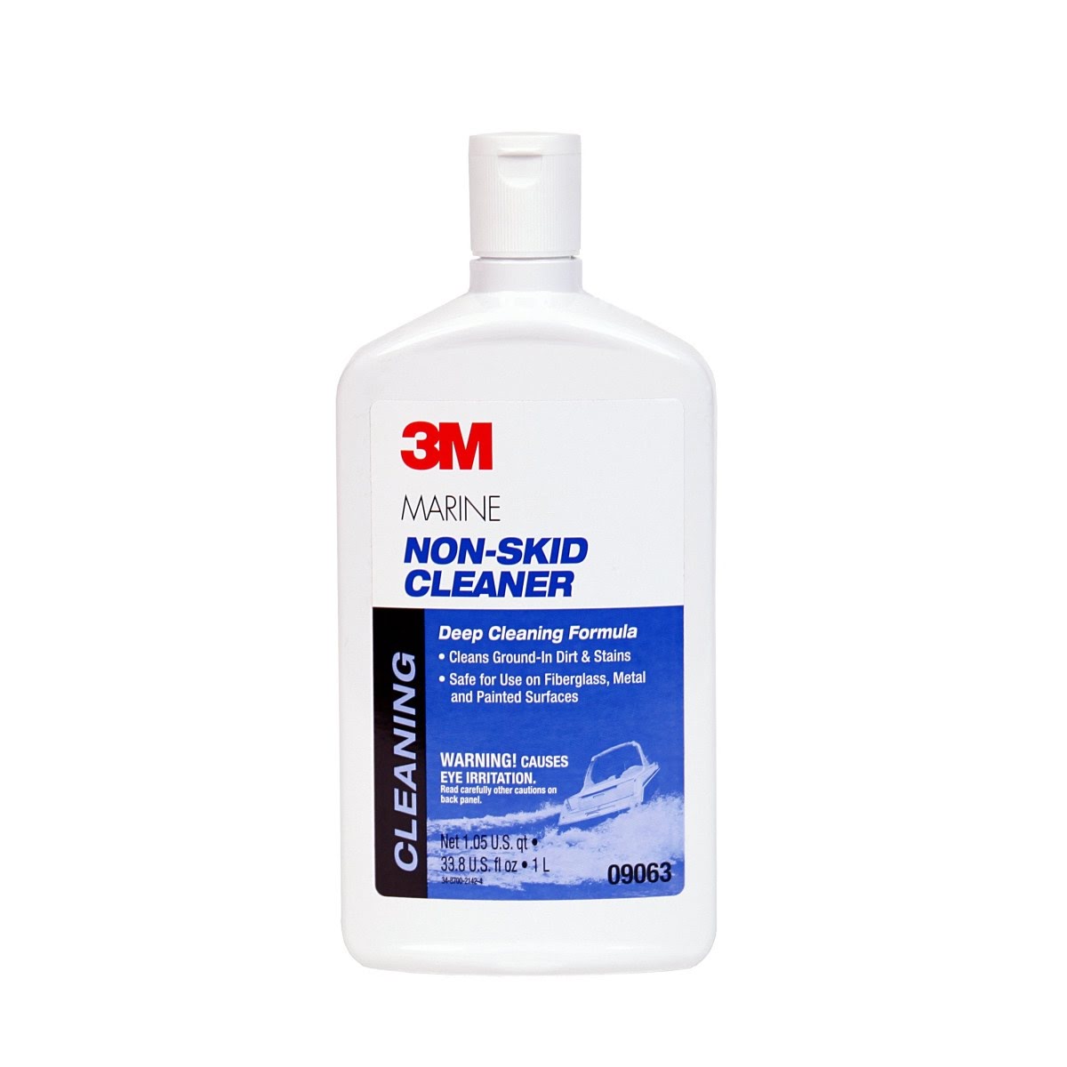 3M Marine Non-Skid Cleaner, Liquid, Brown Yellow, 1 L (33.8 fl oz) (09063) (7000045429)  - (6Pack)