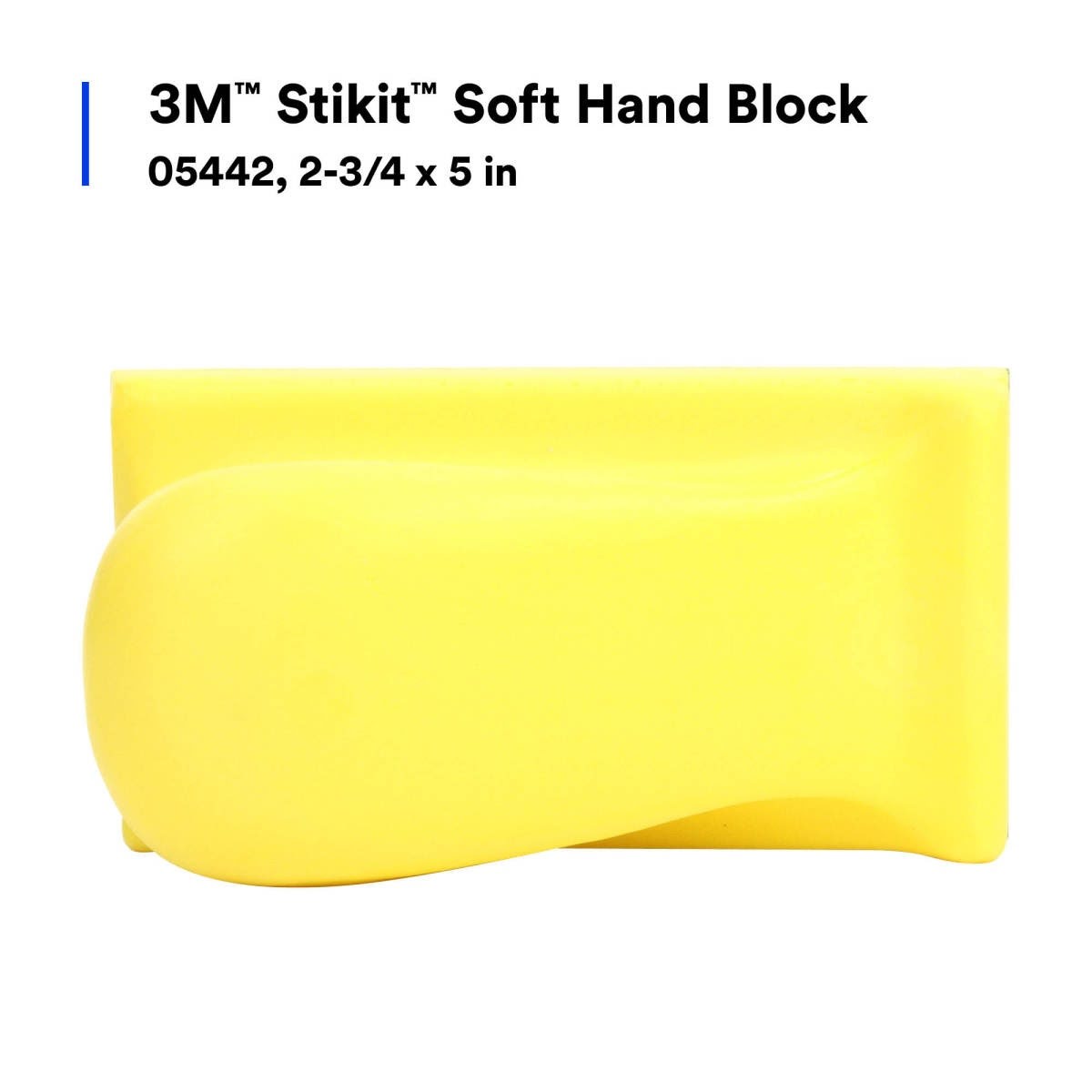3M  Stikit Soft Hand Block PSA Vinyl Face Yellow 2.75 in x 5 in (05442) (7000045435)  - (10Pack) - 7