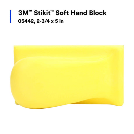 3M  Stikit Soft Hand Block PSA Vinyl Face Yellow 2.75 in x 5 in (05442) (7000045435)  - (10Pack) - 7