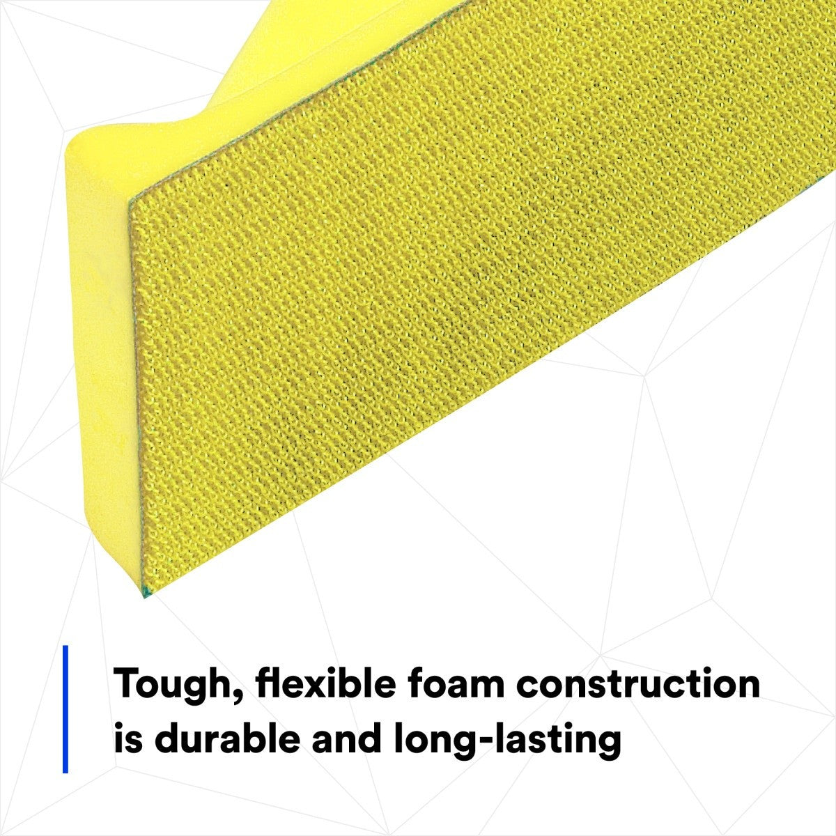 3M Hookit Soft Hand Block, Flexible Molded Foam, Yellow, 2-3/4 in x 5 in (05742) (7000045436)  - (10Pack) - 3