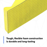 3M Hookit Soft Hand Block, Flexible Molded Foam, Yellow, 2-3/4 in x 5 in (05742) (7000045436)  - (10Pack) - 3