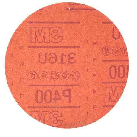 3M 316U 01218 Hookit Red Abrasive Disc, Aluminum Oxide, P400, Red, 6 in (7000045463) (300 Pack) - 8