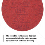 3M 316U 01261 Hookit Red Abrasive Disc, Hook & Loop, Aluminum Oxide P80, 6 in (7000045464) (300 Pack) - 4
