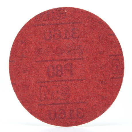 3M 316U 01261 Hookit Red Abrasive Disc, Hook & Loop, Aluminum Oxide P80, 6 in (7000045464) (300 Pack) - 9