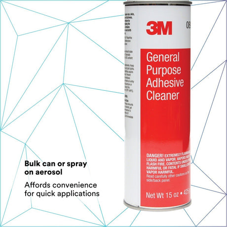 3M 08987 General Purpose Adhesive Cleaner, Aerosol Can, Transparent Liquid, 15 fl oz (7000045467)  - (12Pack) - 7