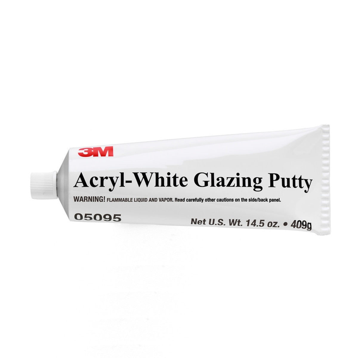 3M 05095 Acryl-White Glazing Putty, White, 14.5 oz Tube for Automotive and Marine Finishes (7000045479)