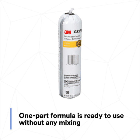 3M MSP Seam Sealer, White, 310 mL Flexpack (08369) (7000045483)  - (6Pack) - 7