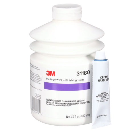 3M 31180 Two-Part Premium Self-Leveling Finishing Glaze, Green, 30 fl oz (887 mL), Pump (7000045509) - 2