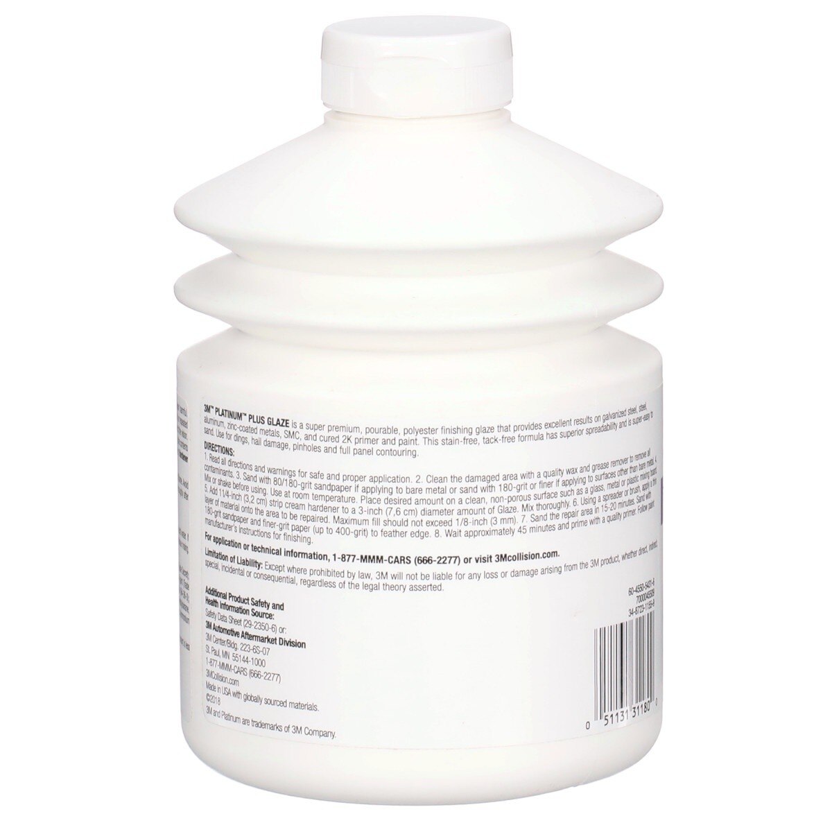 3M 31180 Two-Part Premium Self-Leveling Finishing Glaze, Green, 30 fl oz (887 mL), Pump (7000045509) - 3