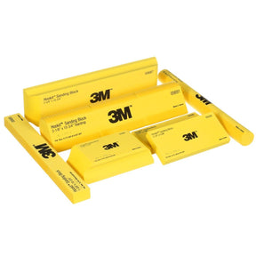 3M Hookit Sanding Block Kit, Hook and Loop, Yellow, Plastic (05684) (7000045510)  - (6Pack)