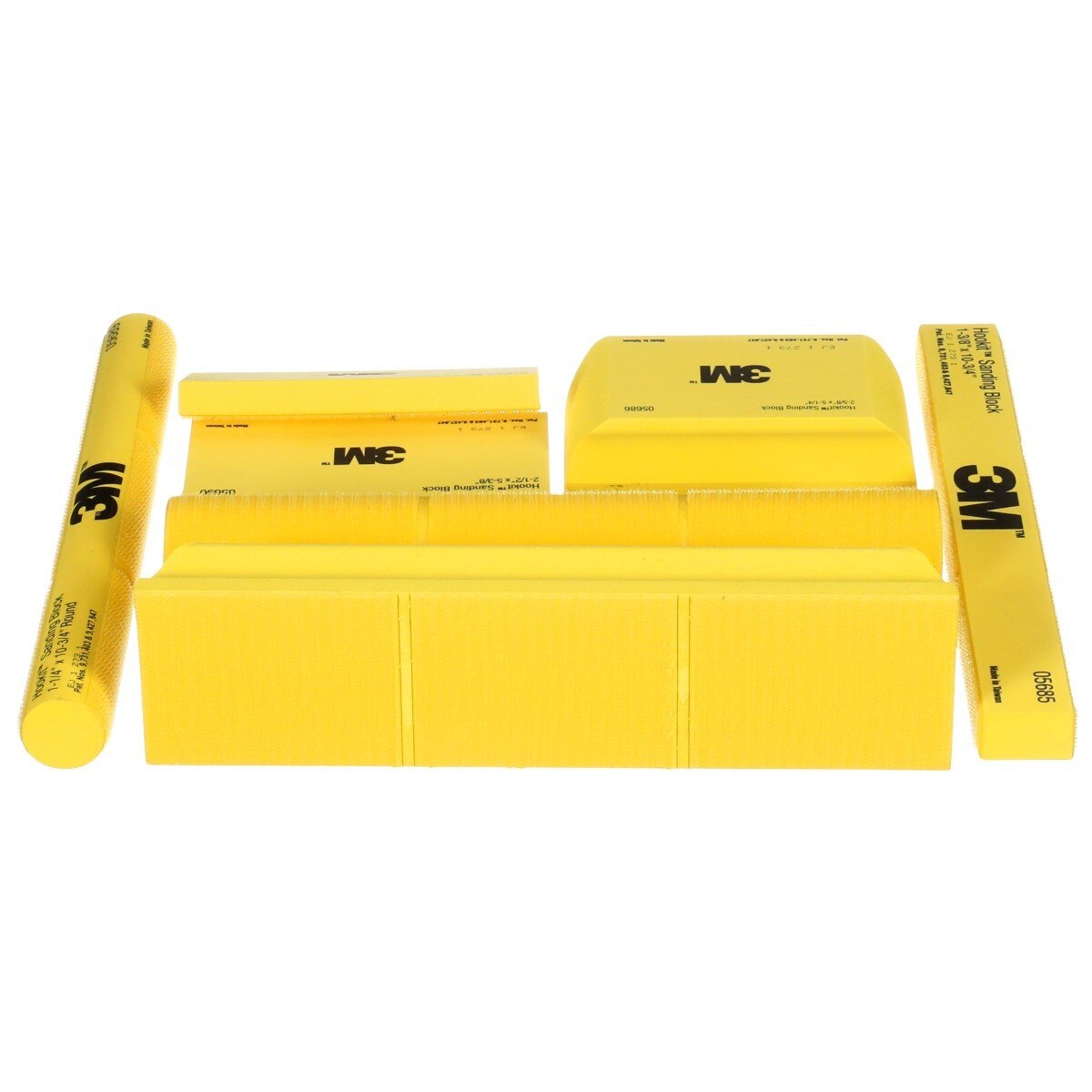 3M Hookit Sanding Block Kit, Hook and Loop, Yellow, Plastic (05684) (7000045510)  - (6Pack) - 4