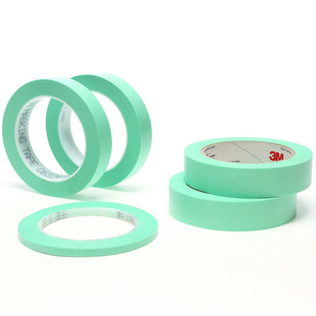 3M 06526 Precision Masking Tape, Green, 3/4 in x 60 yd (7000045537) (16 Pack) - 4