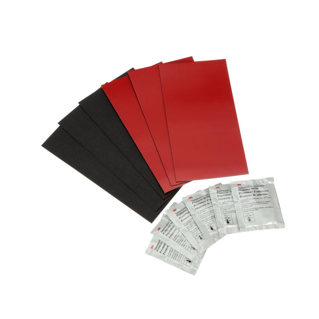 3M 05888 Flexible Bumper Patch, Kit, Black, 4 in x 8 in (7000045602) (12 Pieces)  - (6Pack)