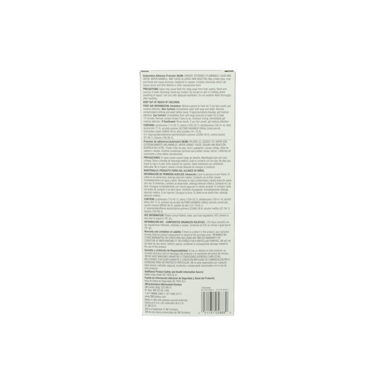 3M 05888 Flexible Bumper Patch, Kit, Black, 4 in x 8 in (7000045602) (12 Pieces)  - (6Pack) - 6