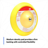 3M 05579 Stikit PSA Abrasive Disc Back-up Pad, Medium Density, Yellow, 8 in (7000045658) - 6