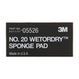 3M 05526 Sponge Pad 20 Flexible Soft Black 5-1/2 in x 2-3/4 in x 3/8 in (7000045663)  - (50Pack)