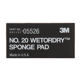 3M 05526 Sponge Pad 20 Flexible Soft Black 5-1/2 in x 2-3/4 in x 3/8 in (7000045663)  - (50Pack)