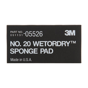 3M 05526 Sponge Pad 20 Flexible Soft Black 5-1/2 in x 2-3/4 in x 3/8 in (7000045663)  - (50Pack)