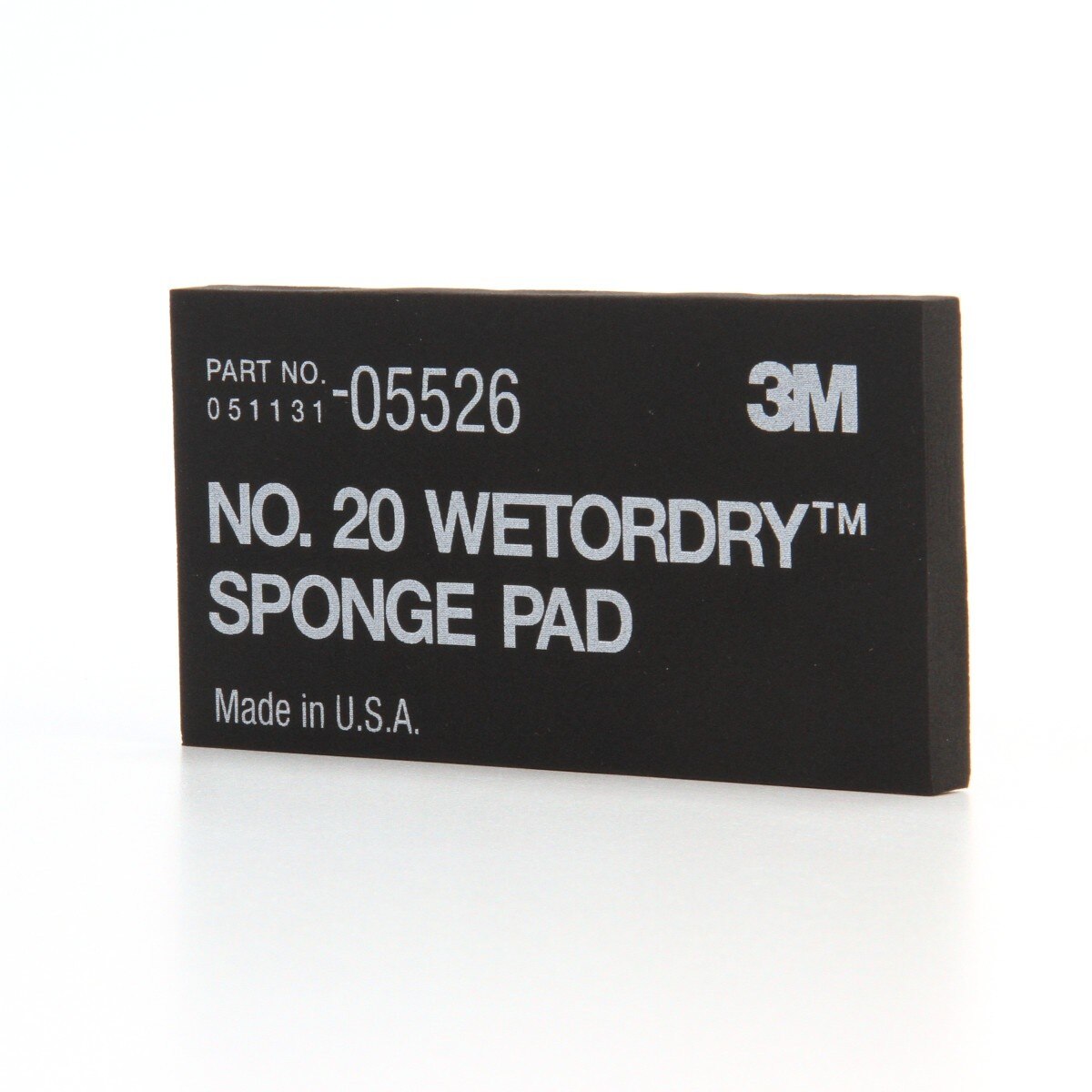 3M 05526 Sponge Pad 20 Flexible Soft Black 5-1/2 in x 2-3/4 in x 3/8 in (7000045663)  - (50Pack) - 7