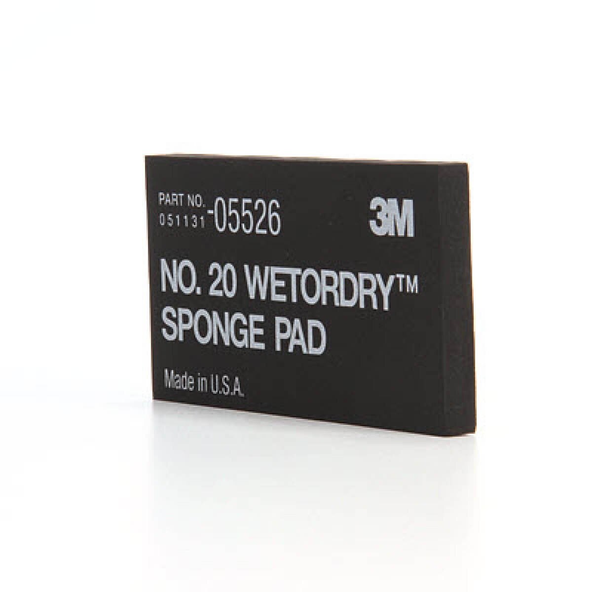 3M 05526 Sponge Pad 20 Flexible Soft Black 5-1/2 in x 2-3/4 in x 3/8 in (7000045663)  - (50Pack) - 8