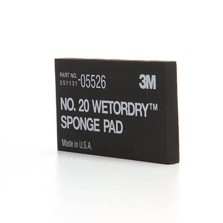 3M 05526 Sponge Pad 20 Flexible Soft Black 5-1/2 in x 2-3/4 in x 3/8 in (7000045663)  - (50Pack) - 8