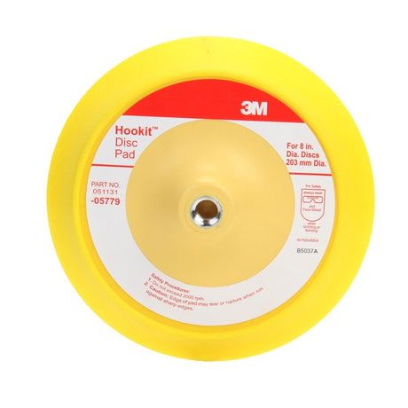 3M 05779 Hookit Abrasive Disc Pad, Medium Density Foam, Yellow, 8 in, 5/8-11 INT (7000045671)